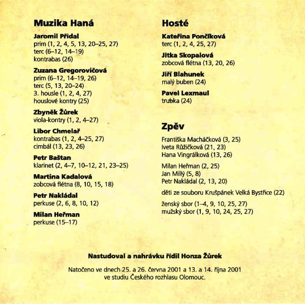 Muzika Haná: Debe decke tak belo (CD) - Image 2
