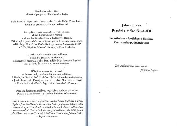 Jakub Lolek: Paměti z mého života III. (kniha) - Image 4