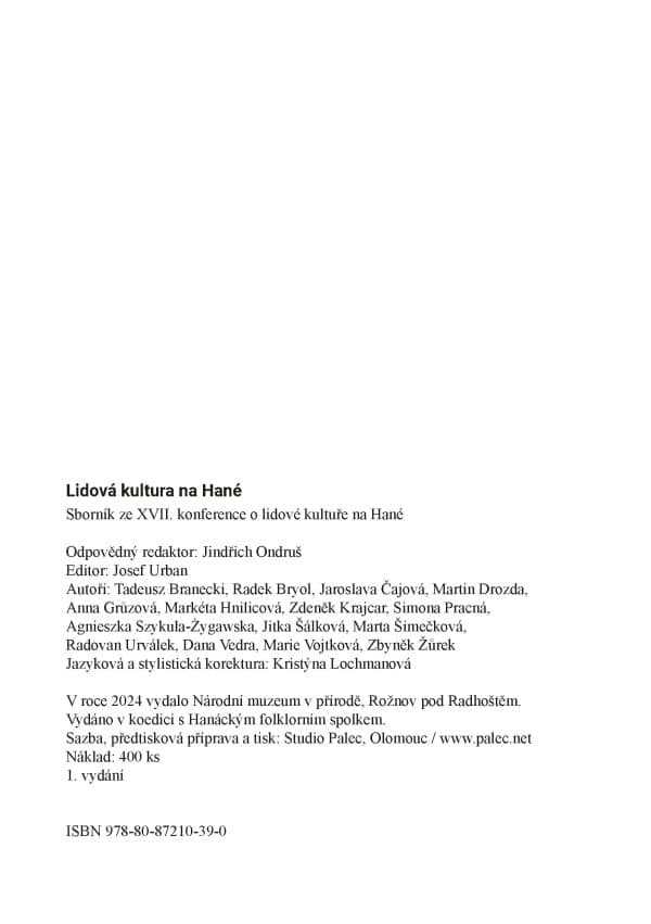 Lidová kultura na Hané - sborník ze XVII. konference o lidové kultuře na Hané (kniha) - Image 15